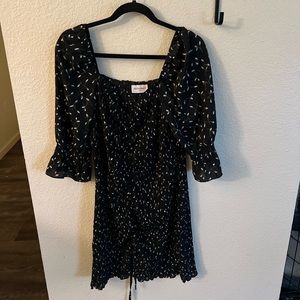 Black floral dress